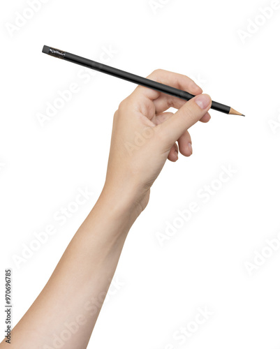 hand with pencil writing