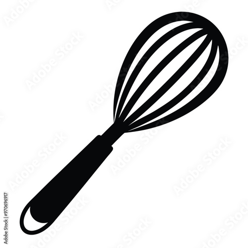 Silhouette Black Whisk Line Art Design.