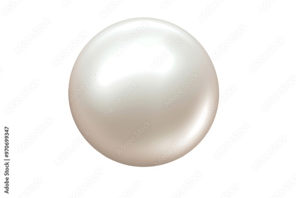 White Pearl 3D Icon Illustration with Shadow, transparent background, Generative Ai White Pearl 3D Icon Illustration with Shadow, transparent background, Generative Ai