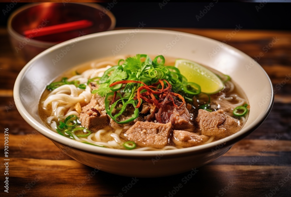 La Paz Batchoy is a Filipino noodle soup originating from La Paz, Iloilo. It is made with miki noodles, pork, liver, and crispy cracklings in a savory broth, La Paz Batchoy is a Filipino noodle soup originating from La Paz, Iloilo. It is made with miki noodles, pork, liver, and crispy cracklings in a savory broth,