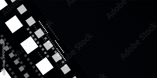 Abstract background with scattered mosaic pieces, modern squares, vector illustration.