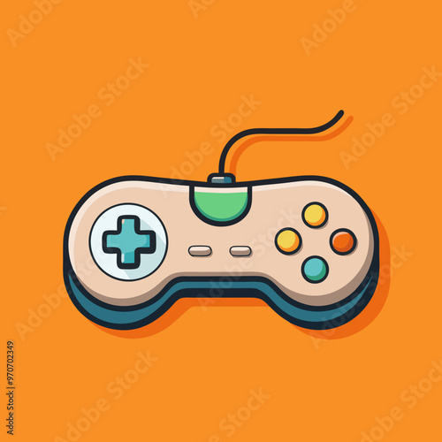 vector illustration of joystick controller game