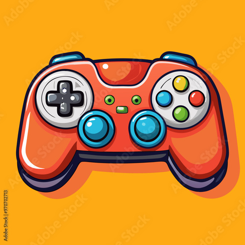 vector illustration of joystick controller game