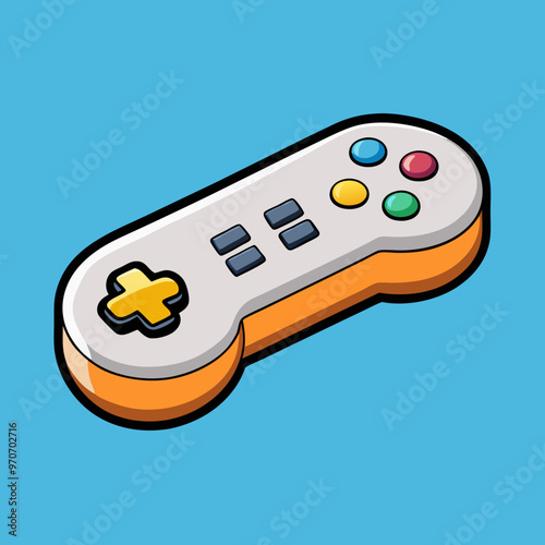 vector illustration of joystick controller game