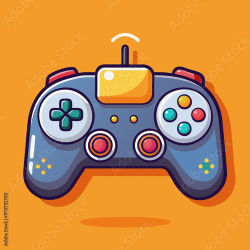 vector illustration of joystick controller game