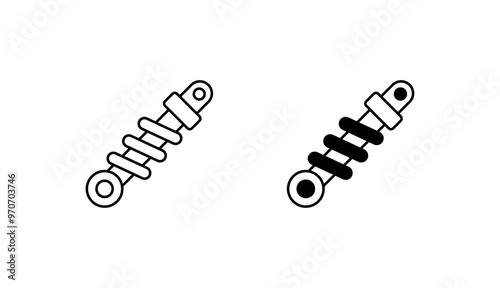 Car Damper icon design with white background stock illustration