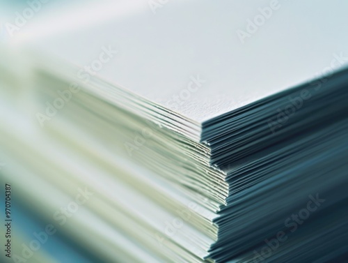 Clean White Paper Stack for Printing and Business Documents