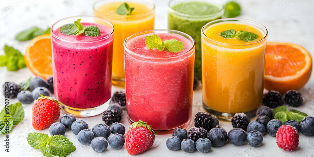 Refreshing Berry and Orange Smoothie Photo Refreshing Berry and Orange Smoothie Photo
