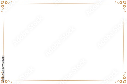 Elements of ornate vintage frames. Gold on white classic calligraphy swirls, floral motifs. Design print for greeting cards, wedding invitations, restaurant menu, royal certificates. Set 134