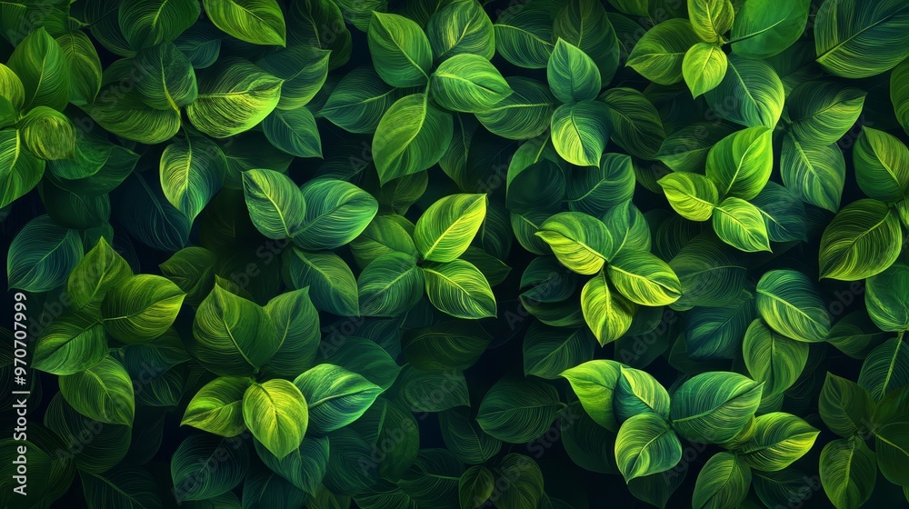 Lush Green Foliage Pattern Background Lush Green Foliage Pattern Background