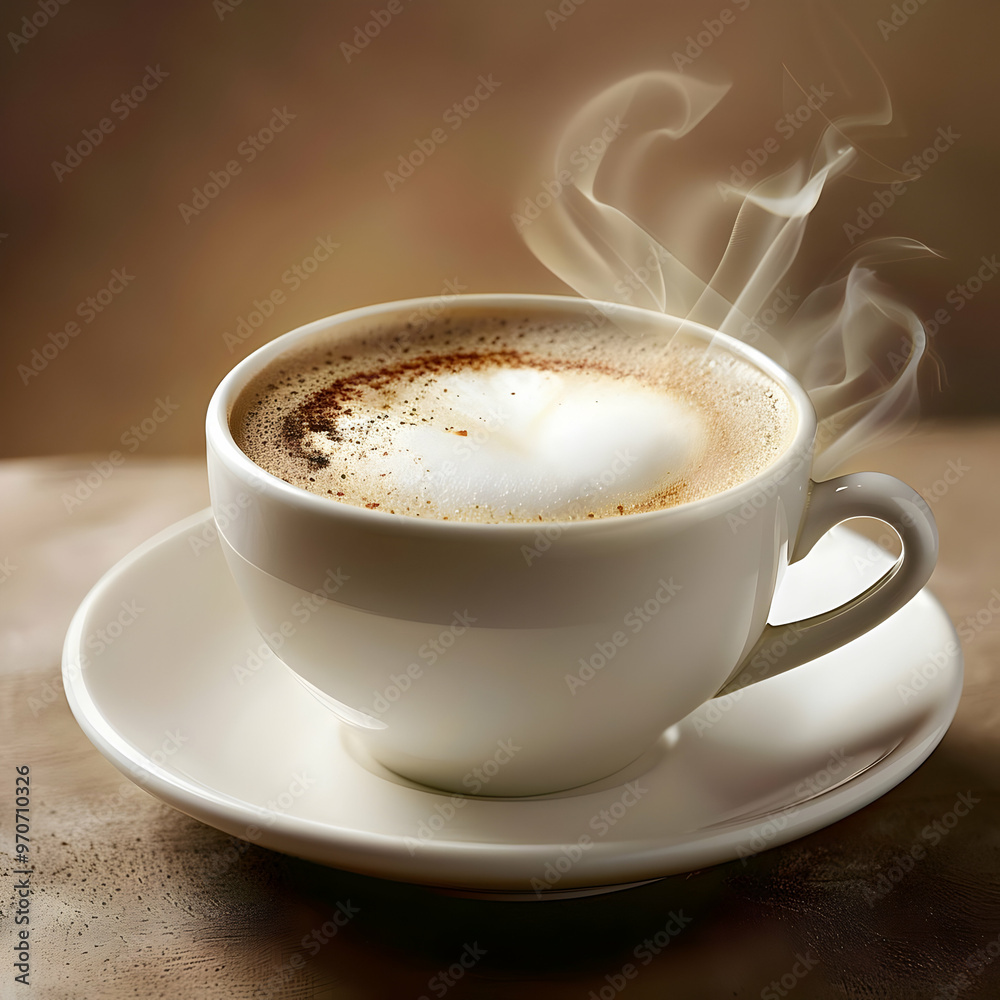 Steaming Cup of Freshly Brewed Coffee Photo Steaming Cup of Freshly Brewed Coffee Photo