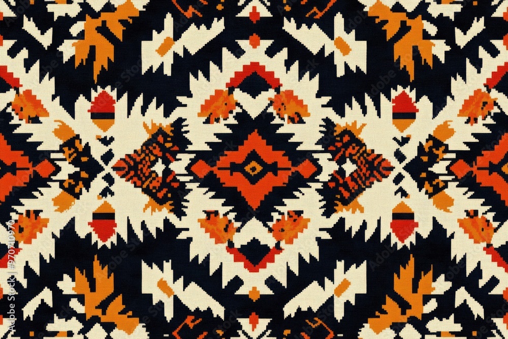 Native American Navajo seamless pattern for textile design. Native American Navajo seamless pattern for textile design.
