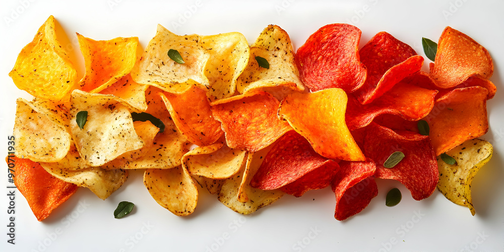 Photo of Colorful Vegetable Chips - Sweet Potato Beetroot and Parsnip Chips Photo of Colorful Vegetable Chips - Sweet Potato Beetroot and Parsnip Chips
