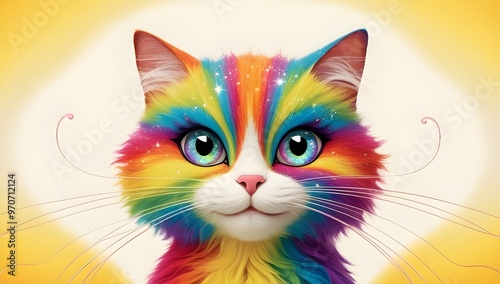 Cute Colorful Cat