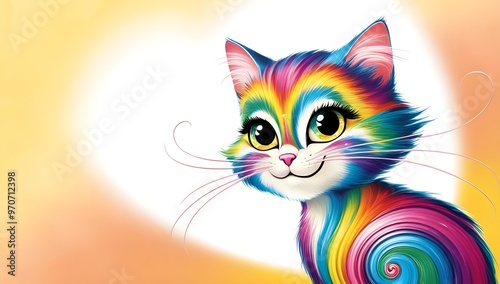 Cute Colorful Cat