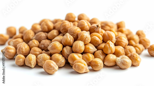 Photo of Dried Chickpeas on White Background