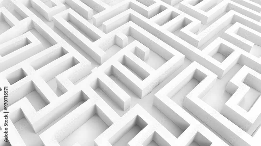 Complex software architecture depicted as a mechanical maze Complex software architecture depicted as a mechanical maze