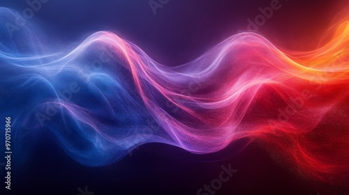 Wallpaper Mural Vibrant Abstract Light Waves in Red and Blue Generative AI Torontodigital.ca