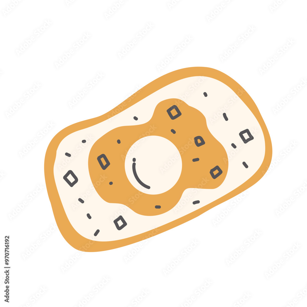 Illustration stamp stickers salad food icons restaurant bread fast food