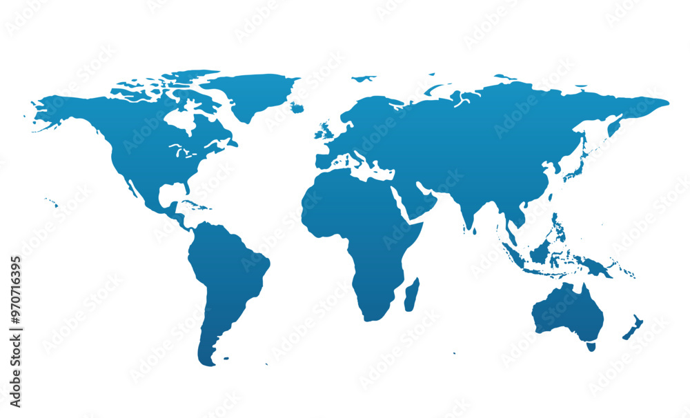 Obraz premium Cartoon pictures of world map on white background. All countries of the world in Modern colors. Can use for printing, website, presentation element, textile. Vector illustration.