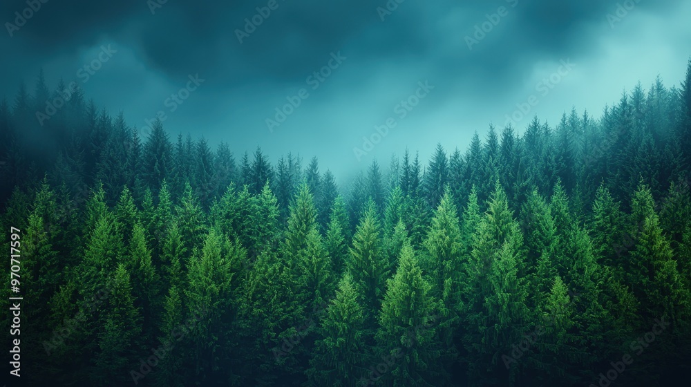 Fototapeta premium A time-lapse of a forest transitioning from lush to barren due to climate change