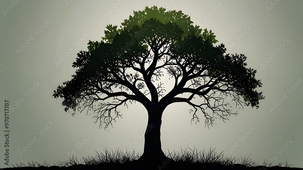 silhouette of a tree silhouette of a tree