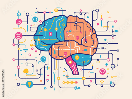 Machine Learning's Neural Network: AI's Adaptive Learning Symbolized