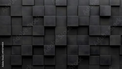 Abstract black square texture background