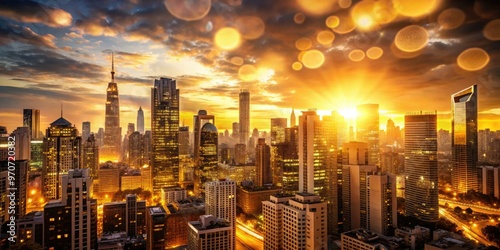 goldenhourglow vibrantcityscape creamybokeh urbanjungle warmneutraltones moodylighting dramaticcontrast bold architecture photo