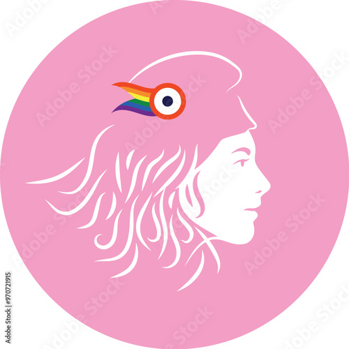 illustration de Marianne française aux couleurs LGBT, symbole de la révolution