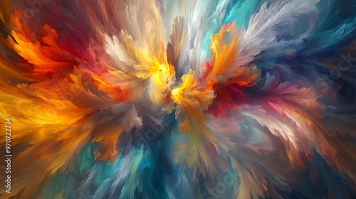 Wallpaper Mural Abstract Colorful Swirling Paint Pattern Torontodigital.ca
