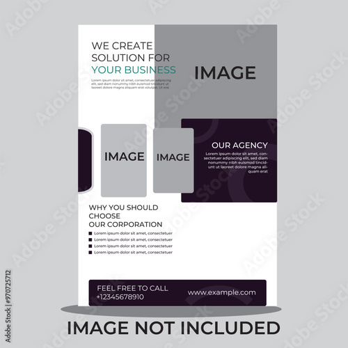 CREATIVE MINIMAL SIMPLE BUSINESS MODERN A4 SINGLE SIDED FLYER DESIGN TEMPLATE