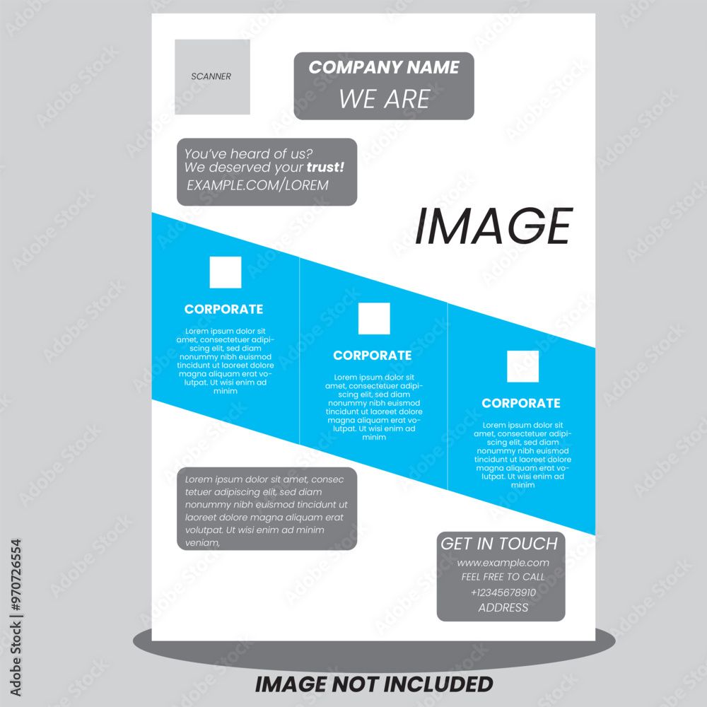 CREATIVE MINIMAL SIMPLE BUSINESS MODERN A4 SINGLE SIDED FLYER DESIGN TEMPLATE