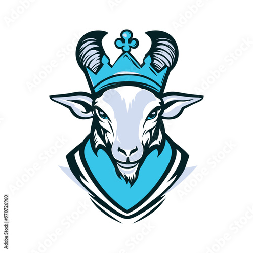 a blue crown with a crown on it
