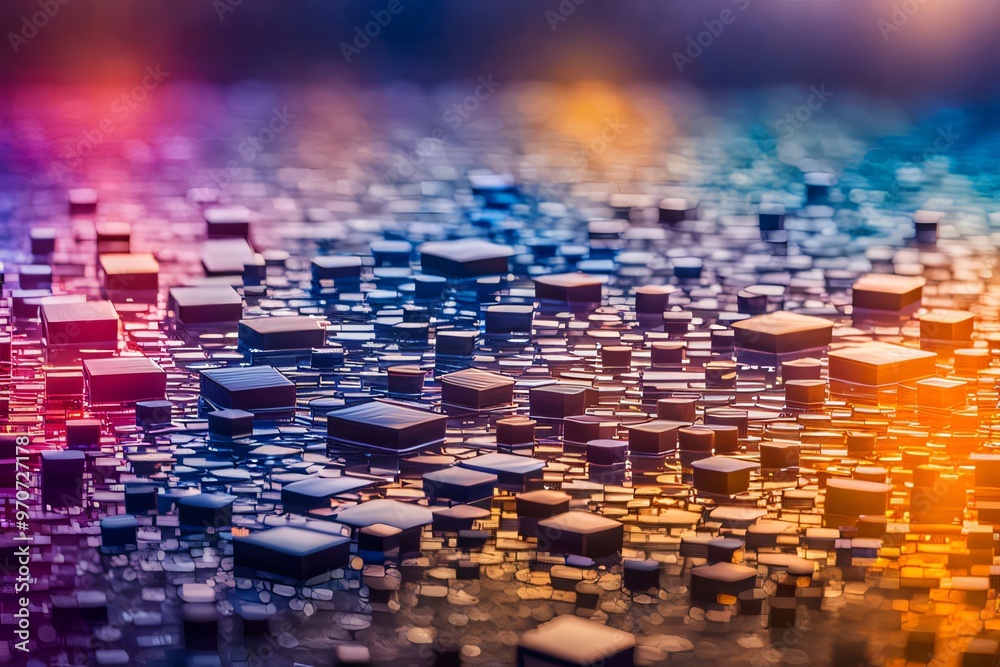 Obraz premium watercolor tiles background