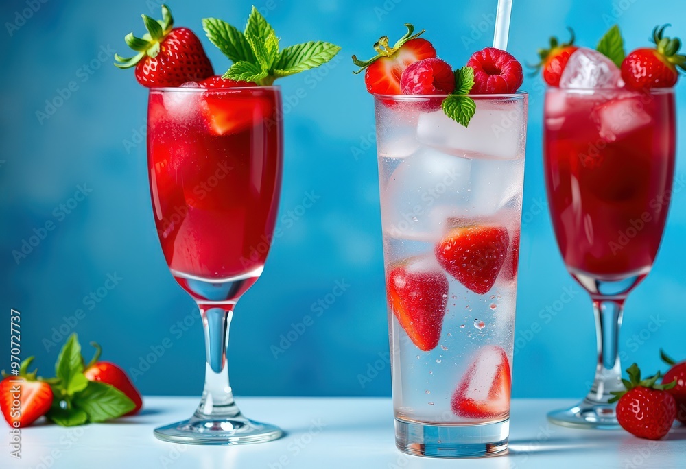 cocktail with strawberry