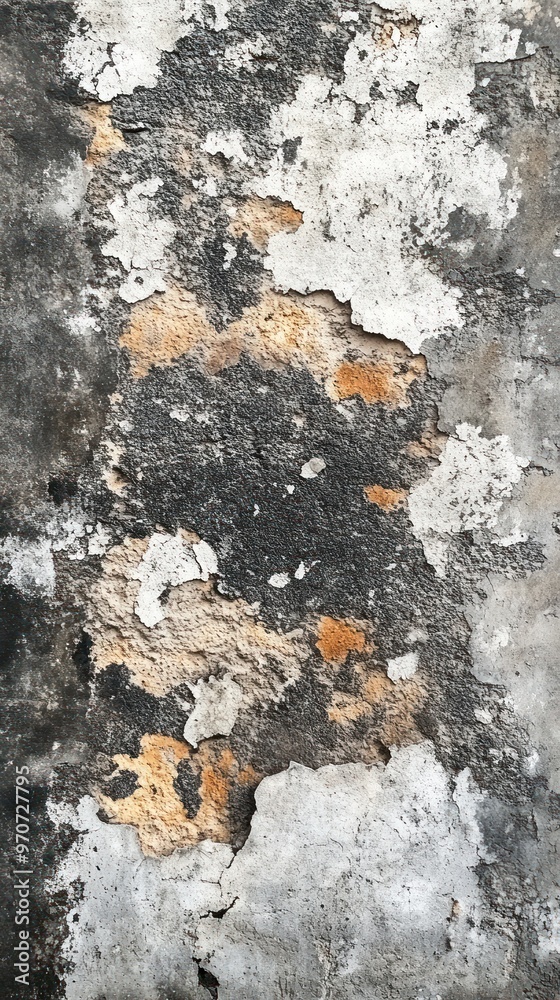 Weathered Concrete Wall with Flaking Paint Weathered Concrete Wall with Flaking Paint