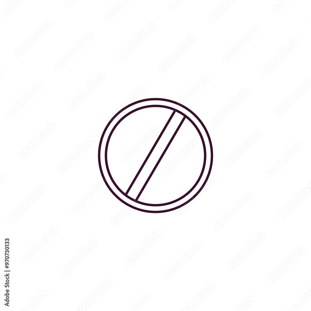access denied outline icon. Linear vector from internet security concept. Thin line access denied icon isolated on white background access denied outline icon. Linear vector from internet security concept. Thin line access denied icon isolated on white background