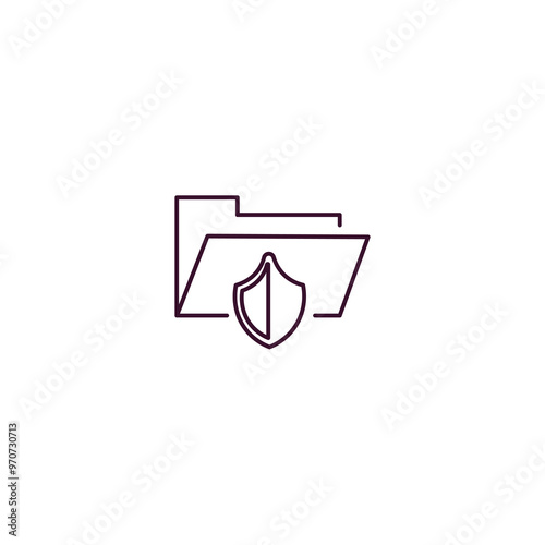 folder security outline icon. Linear vector from internet security concept. Thin line folder security icon isolated on white background Free Download folder security outline icon. Linear vector from internet security concept. Thin line folder security icon isolated on white background - GFXLoad