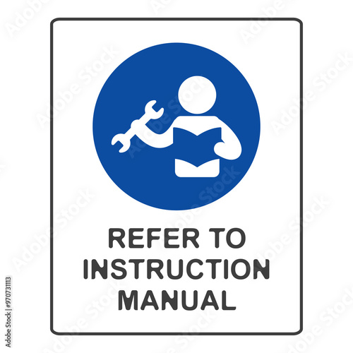 Refer to instruction manual flat symbol