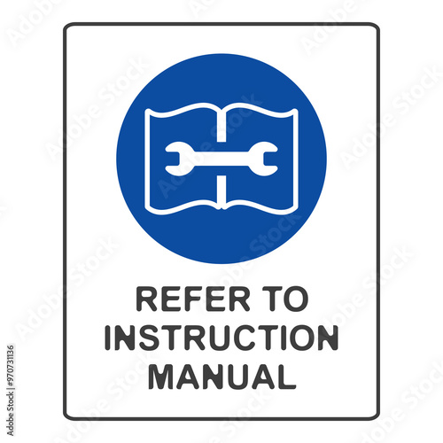 Refer to instruction manual flat symbol