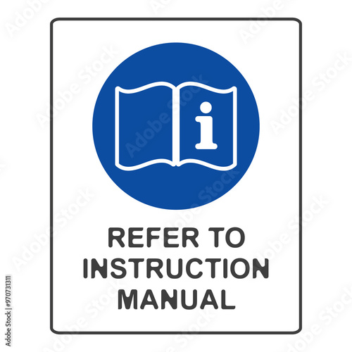 Refer to instruction manual flat symbol