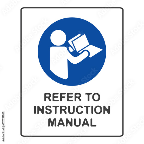 Refer to instruction manual flat symbol
