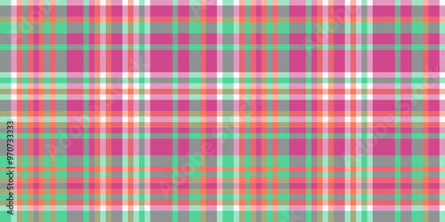 Direct seamless texture background, complexity vector fabric check. Countryside pattern tartan textile plaid in pink and mint colors.