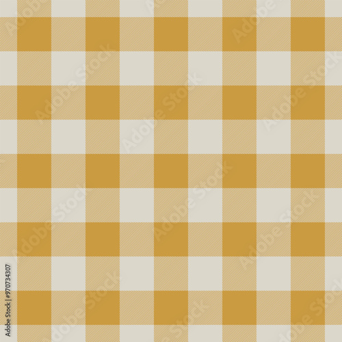 Wallpaper Mural Paisley background textile texture, sketch pattern plaid seamless. Pano fabric check vector tartan in white and amber colors. Torontodigital.ca