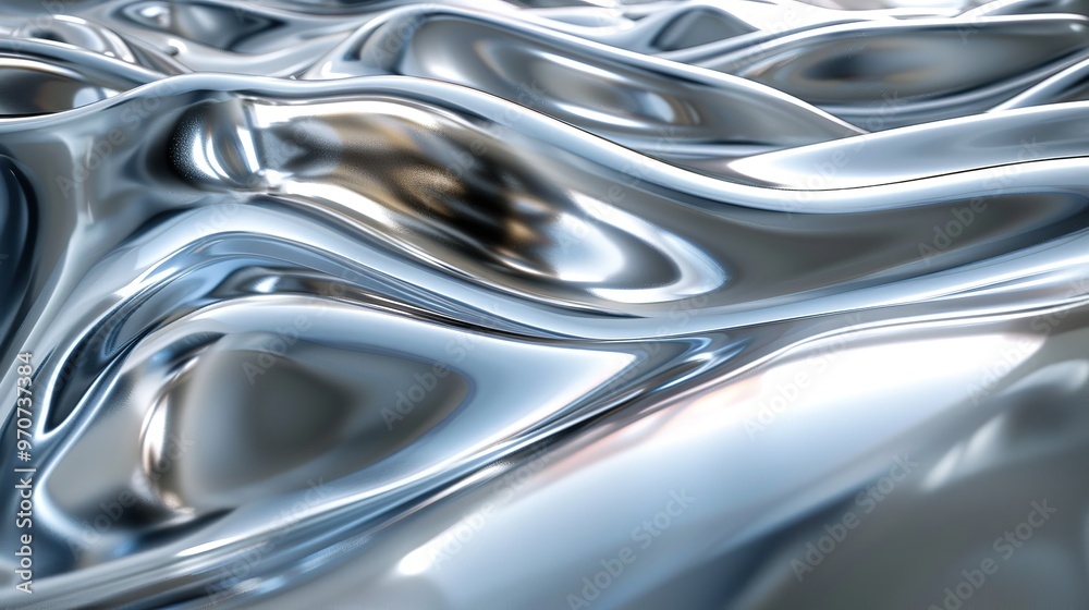Abstract background 3D silver wavy stripes pattern Abstract background 3D silver wavy stripes pattern