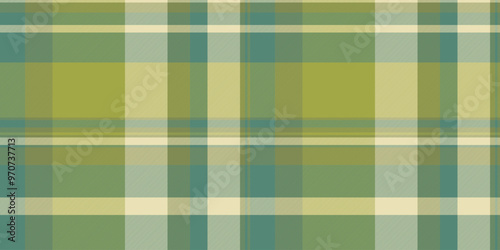 France check plaid tartan, book fabric seamless pattern. Micro texture textile background vector in lime and mint colors.