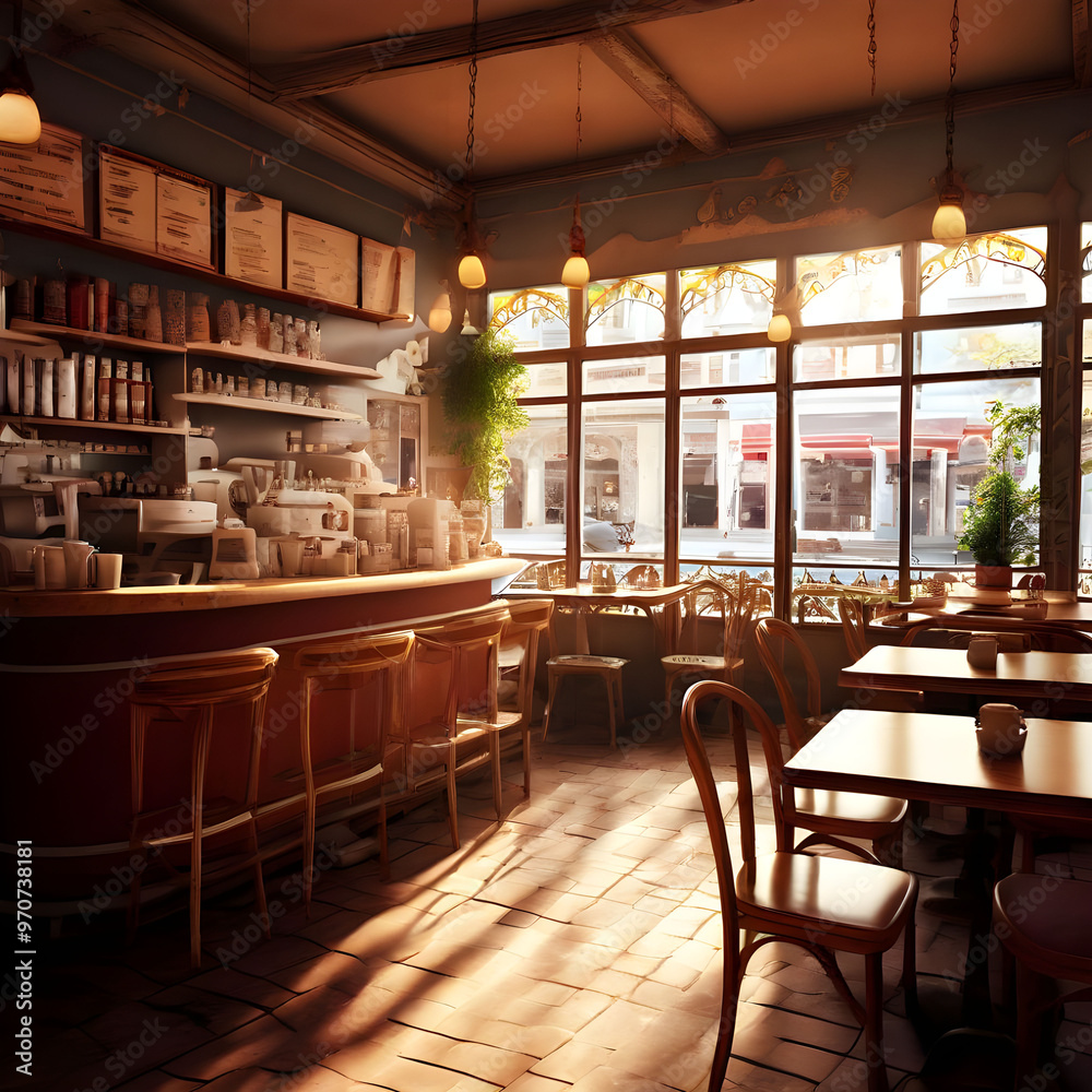 Obraz premium interior of a restaurant 레스토랑 카페 펍