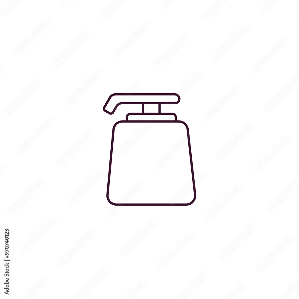 liquid soap outline icon. Linear vector from kitchen concept. Thin line liquid soap icon isolated on white background liquid soap outline icon. Linear vector from kitchen concept. Thin line liquid soap icon isolated on white background