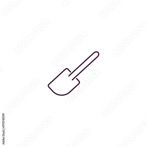 paddle outline icon. Linear vector from kitchen concept. Thin line paddle icon isolated on white background